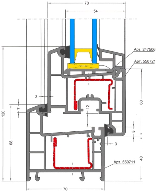 REHAU Sib-Design 70 мм